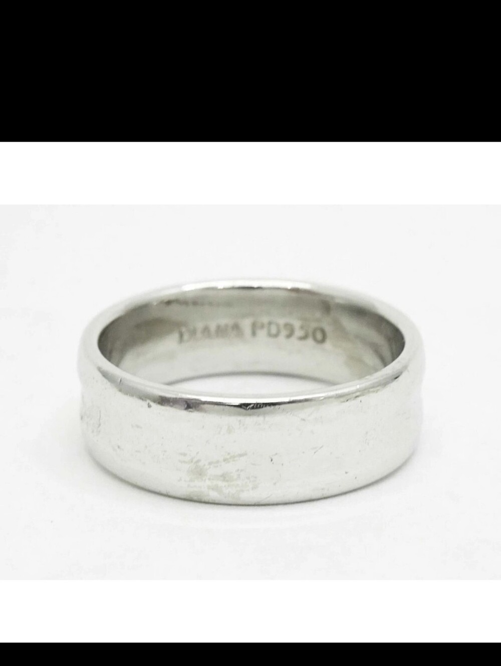 Diana Designer 7mm Wide Wedding Band Ring Palladium Size 8.75